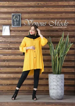 خرید اینترنتی و حضوری مانتو کراش جلوبسته کد 650 ونوس مد