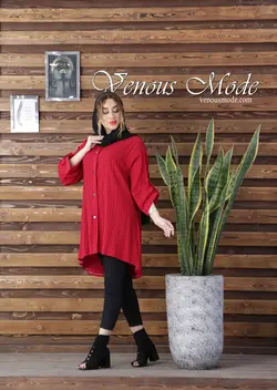 خرید اینترنتی و حضوری مانتو کراش جلوبسته کد 650 ونوس مد