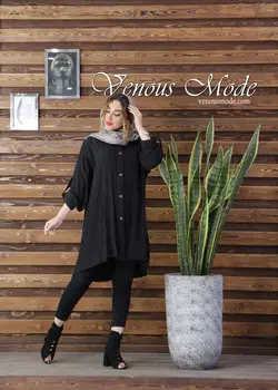 خرید اینترنتی و حضوری مانتو کراش جلوبسته کد 650 ونوس مد