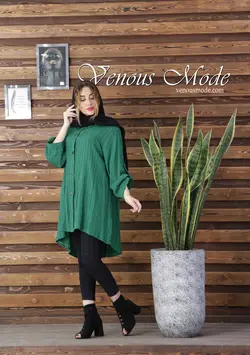 خرید اینترنتی و حضوری مانتو کراش جلوبسته کد 650 ونوس مد