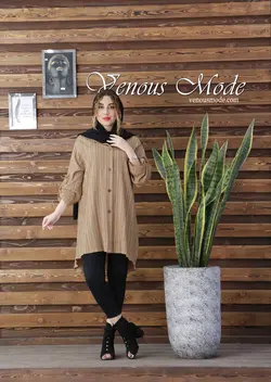 خرید اینترنتی و حضوری مانتو کراش جلوبسته کد 650 ونوس مد