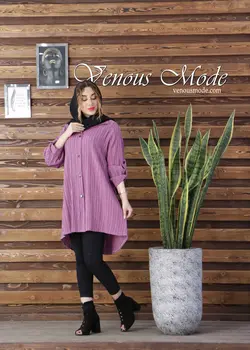 خرید اینترنتی و حضوری مانتو کراش جلوبسته کد 650 ونوس مد