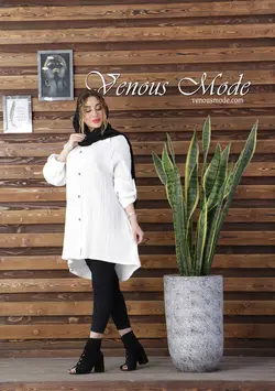 خرید اینترنتی و حضوری مانتو کراش جلوبسته کد 650 ونوس مد