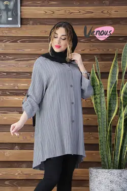 خرید اینترنتی و حضوری مانتو کراش جلوبسته کد 650 ونوس مد