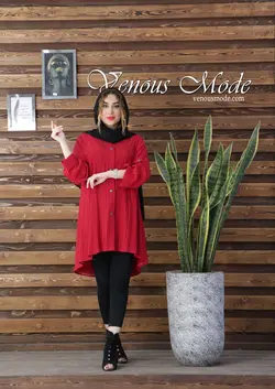 خرید اینترنتی و حضوری مانتو کراش جلوبسته کد 650 ونوس مد