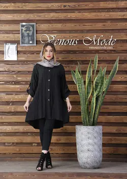 خرید اینترنتی و حضوری مانتو کراش جلوبسته کد 650 ونوس مد