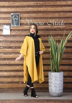 خرید آنلاین و حضوری مانتو حریر میله ای بغل بنددار کد 611