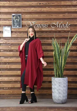 خرید آنلاین و حضوری مانتو حریر میله ای بغل بنددار کد 611