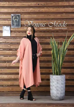 خرید آنلاین و حضوری مانتو حریر میله ای بغل بنددار کد 611