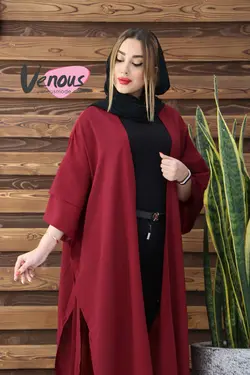 خرید آنلاین و حضوری مانتو حریر میله ای بغل بنددار کد 611