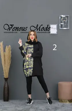 خرید آنلاین و حضوری مانتو طرح دار ابروبادی کد 578 ونوس مد