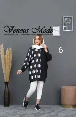 خرید آنلاین و حضوری مانتو طرح دار ابروبادی کد 578 ونوس مد