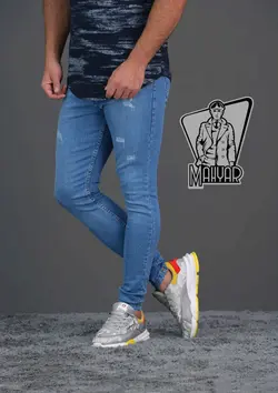 شلوار جین آبی زاپ دار کد 204 شیک و خاص با فروشگاه ونوس مد