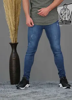 شلوار جین سورمه ای زاپ دار کد 200شیک و خاص بافروشگاه ونوس مد