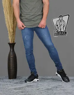 شلوار جین سورمه ای زاپ دار کد 200شیک و خاص بافروشگاه ونوس مد