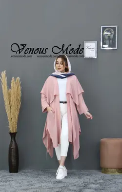 خرید آنلاین و حضوری مانتو حریر میله ای آماندا کد 559 در ونوس