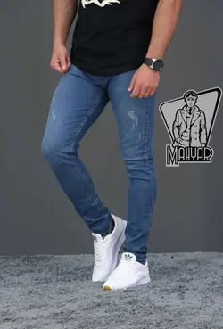 شلوار جین آبی زاپ دار کد189 شیک و با کیفیت در مجموعه ونوس مد