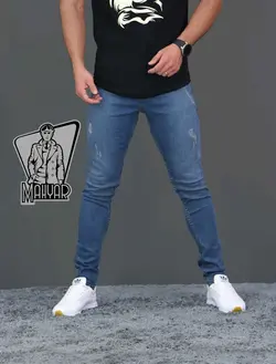 شلوار جین آبی زاپ دار کد189 شیک و با کیفیت در مجموعه ونوس مد