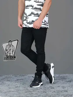 شلوار جین مشکی ساده کد 184 با بهترین کیفیت در مجموعه ونوس مد