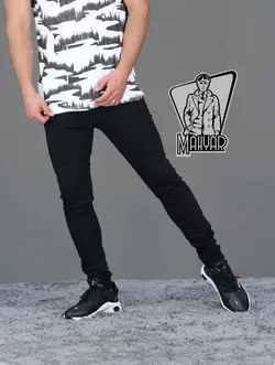 شلوار جین مشکی ساده کد 184 با بهترین کیفیت در مجموعه ونوس مد