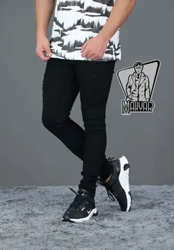 شلوار جین مشکی زاپ دار کد 171 در فروشگاه اینترنتی ونوس مد