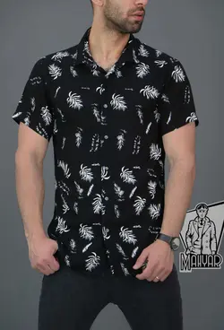 پیراهن هاوایی آستین کوتاه کد 164 راحت و خنک در ونوس مد