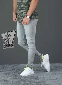 شلوار جین طوسی روشن کد 158 از جنس پارچه جین کشی با کیفیت