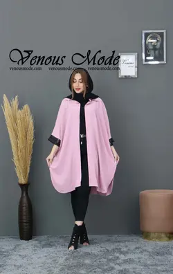 خرید اینترنتی و حضوری مانتو پانچ آستین پولک کد 488 ونوس مد