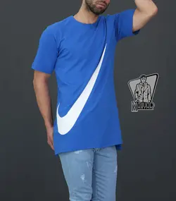 تیشرت لانگ نایک کد 127 از جنس پارچه نخ پنبه بسیار راحت و شیک