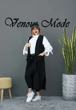 خرید آنلاین مانتو دو تیکه وست کد 387 | فروشگاه اینترنتی ونوس مد