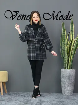 مانتو کتی چهارخونه کد 385 | فروشگاه اینترنتی ونوس مد