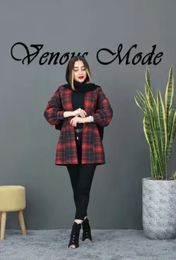 مانتو کتی چهارخونه کد 385 | فروشگاه اینترنتی ونوس مد