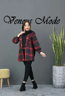 مانتو کتی چهارخونه کد 385 | فروشگاه اینترنتی ونوس مد