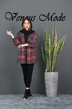 مانتو کتی چهارخونه کد 373 | فروشگاه اینترنتی ونوس مد