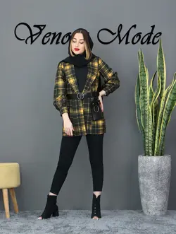 مانتو کتی چهارخونه کد 373 | فروشگاه اینترنتی ونوس مد