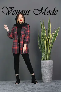 مانتو کتی چهارخونه کد 373 | فروشگاه اینترنتی ونوس مد