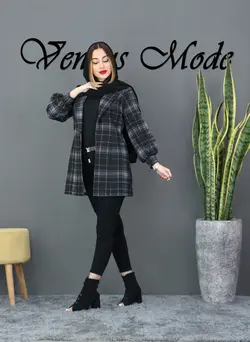 مانتو کتی چهارخونه کد 373 | فروشگاه اینترنتی ونوس مد