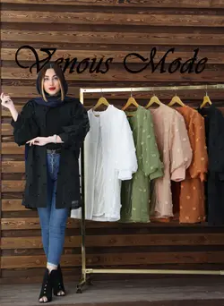 مانتو زبرا آستین پفی کد 358 | فروشگاه اینترنتی ونوس مد