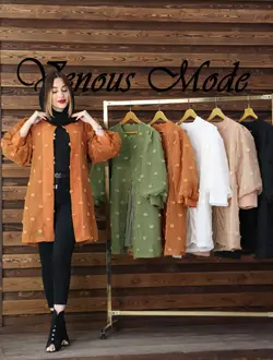 مانتو زبرا آستین پفی کد 358 | فروشگاه اینترنتی ونوس مد