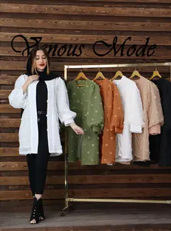 مانتو زبرا آستین پفی کد 358 | فروشگاه اینترنتی ونوس مد