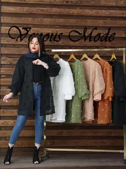 مانتو زبرا آستین پفی کد 358 | فروشگاه اینترنتی ونوس مد