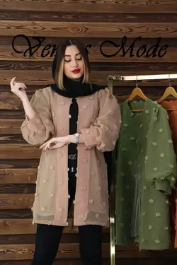 مانتو زبرا آستین پفی کد 358 | فروشگاه اینترنتی ونوس مد