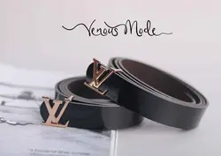 خرید آنلاین کمربند LV مشکی ورنی کد 14 | فروشگاه اینترنتی ونوس مد