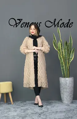 مانتو زبرا بلند آستین پفی کد 347 | فروشگاه اینترنتی ونوس مد