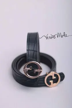 خرید آنلاین کمربند GUCCI مشکی طرحدار کد 05 | فروشگاه اینترنتی ونوس مد
