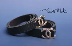 خرید آنلاین کمربند CHANEL مشکی طرحدار کد 03 | فروشگاه اینترنتی ونوس مد