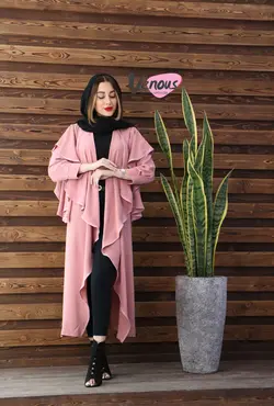 خرید آنلاین مانتو بلند یقه آبشاری کد 319 | فروشگاه اینترنتی ونوس مد