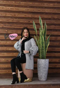 خرید آنلاین مانتو زبرا آستین پفکی کد 311 | فروشگاه اینترنتی ونوس مد