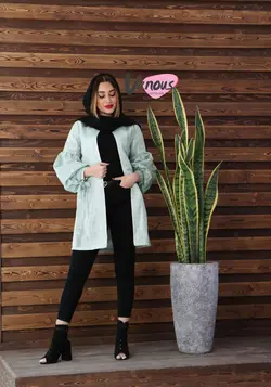 خرید آنلاین مانتو زبرا آستین پفکی کد 311 | فروشگاه اینترنتی ونوس مد