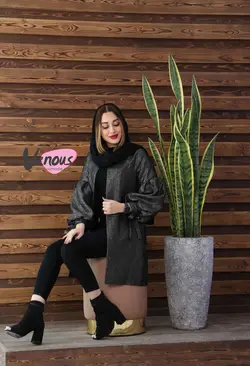 خرید آنلاین مانتو زبرا آستین پفکی کد 311 | فروشگاه اینترنتی ونوس مد